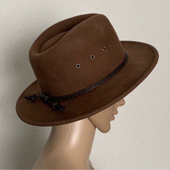 Eric Javits Wool Fedora Hat Brown Size One - Picture 8 of 15